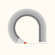 Minimal stylish design in shape pencil
