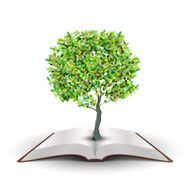 Tree on open book