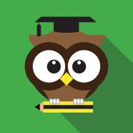 Owl and pencil N2