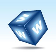 Alphabet block with a letter W N2