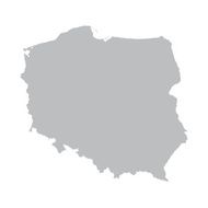 grey map of Poland