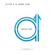 Creative letter A icon abstract design vector template