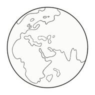 cartoon globe vector N2