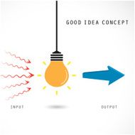Creative light bulb concept Business idea and education