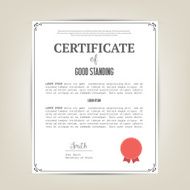 Certificate of good standing template