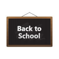 Black chalkboard back to school