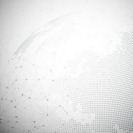 Dotted world globe light design vector illustration N18