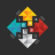 Modern infographic banner geometric arrow abstract design
