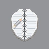 Brain note book Vector idea concept