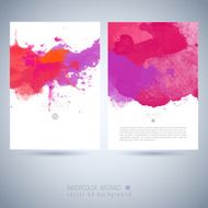 Set of vector watercolor template N70