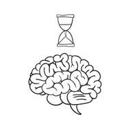 hourglass brain vector