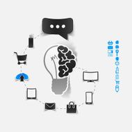 Set of sticker design Technology business concept N2