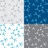 seamless texture with molecules - vector set