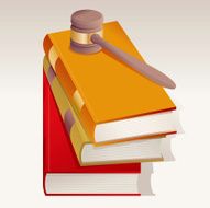 Gavel and books N2