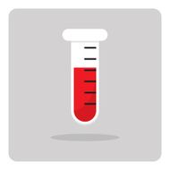 Vector of test tube icon