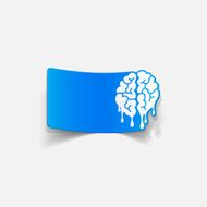 Realistic Design Element Brain Drop N33