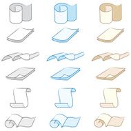 set of paper icons