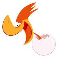 Funny bird and egg