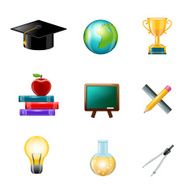 Education icon realistic