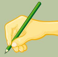 hand with pencil N2