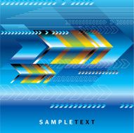 Vector - arrow with blue background
