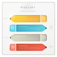 creative paper pencil bar chart infographic elements N3