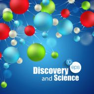 Chemical Science and discovery Vector illustration Molecule flasks