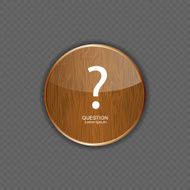Question wood application icons vector illustration