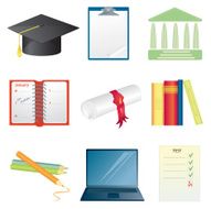 College icon set N2