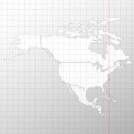 North america in a cage on white background vector