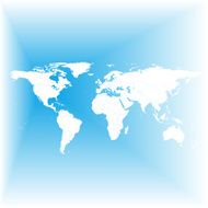 Blue World Map Vector N2