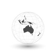 Australia map background vector N2