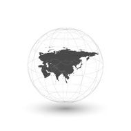 Eurasia map background vector N4