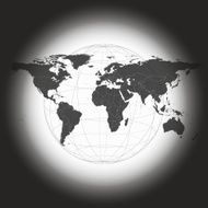 Black World Map Vector N7