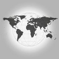 Black World Map Vector N8