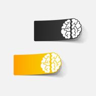 realistic design element brain N19