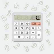 Vector isolated calculator in &#039;flat&#039; style