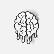 Realistic Design Element Brain Drop N34