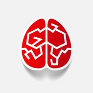 realistic design element brain N28