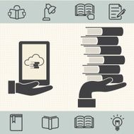 E-Book Vector icons set