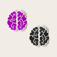realistic design element brain N30