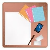 Pen and Smartphone on Blank Page with Envelope