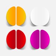 realistic design element brain N32