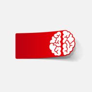 realistic design element brain N33
