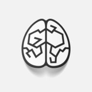 realistic design element brain N34