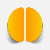 realistic design element brain N35