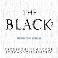 Black oil painted alphabet N2