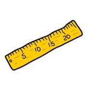 ruler yellow measure tape measuring tool instrument vector isola