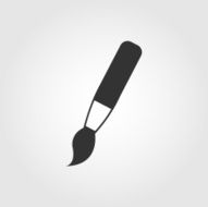 Paint brush icon flat design