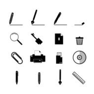 document icons set business information N4